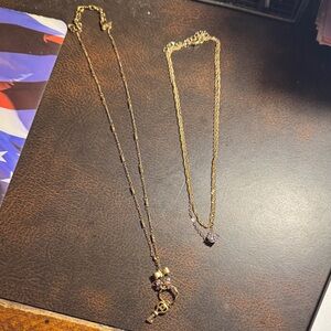 Elegant Gold Necklace Set with Key and Heart Pendants